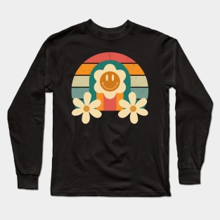 Flower Power Smiley Long Sleeve T-Shirt